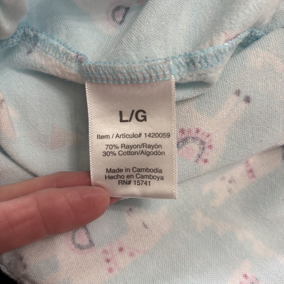 Karen Neuburger Live Love Lounge Womens L Flannel Pajama Set Llama PJs Top Pants - Picture 10 of 16